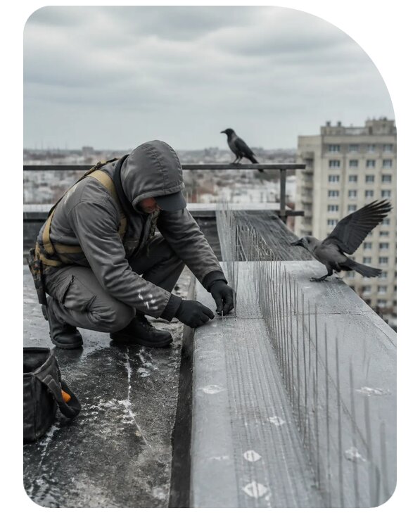 Защита от ворон под ключ в Рузаевке по цене от 5184 р. | Сенат-Рзв